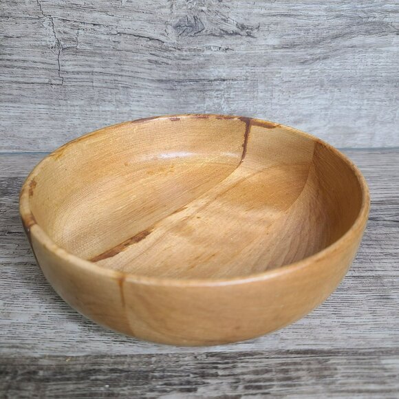 Vintage Single Wolverine Dowel Works Wood Bowl 5.5 Hand Lathed Grand Rapids 821 - Picture 2 of 9